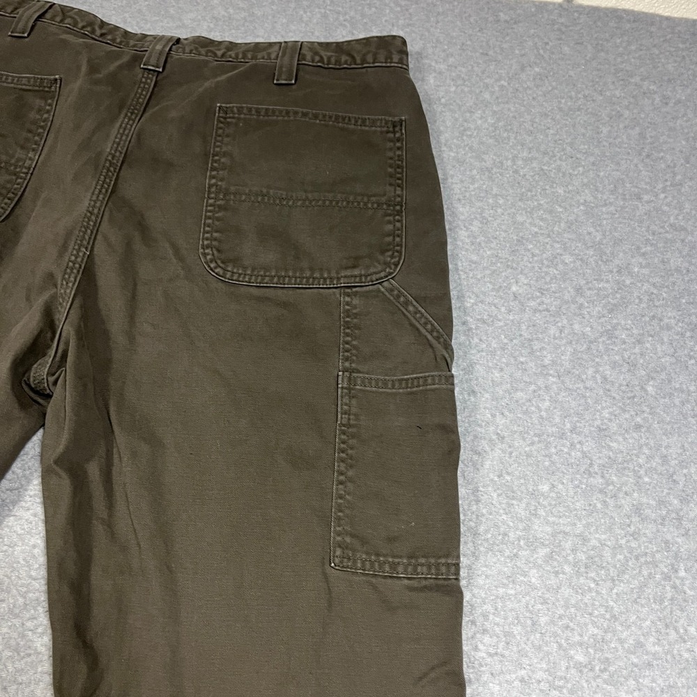 Carhartt Pants Mens 36x32 (Tag 38x32) Brown Carpenter Canvas Workwear Relaxed - Picture 8 of 12